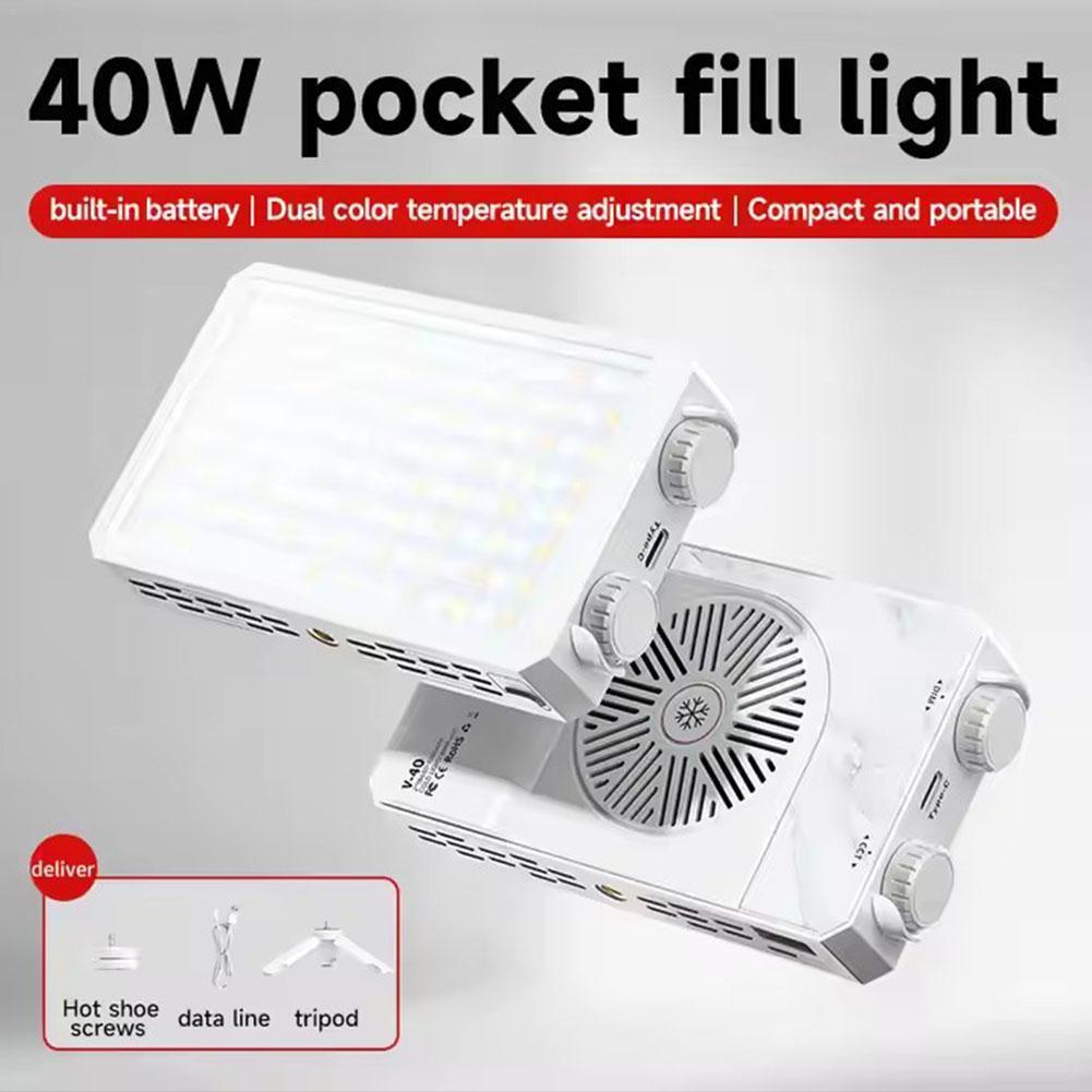 Photography Videos Free - カスタマイズ可能な40W LEDカメラライト 2500K-9000K バイカラー 3000mAh ビデオランプ
