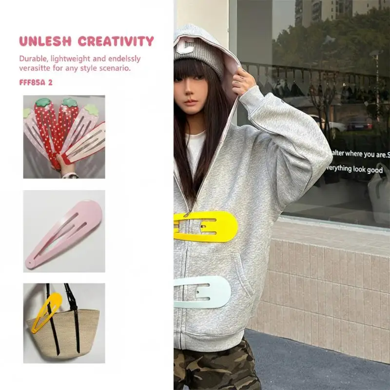 Photography Cheat Sheet - 面白い特大ヘアクリップ水玉模様のイチゴ柄カーテンクリップ3Dプリントかわいいスタイルノベルティヘアピン写真撮影小道具