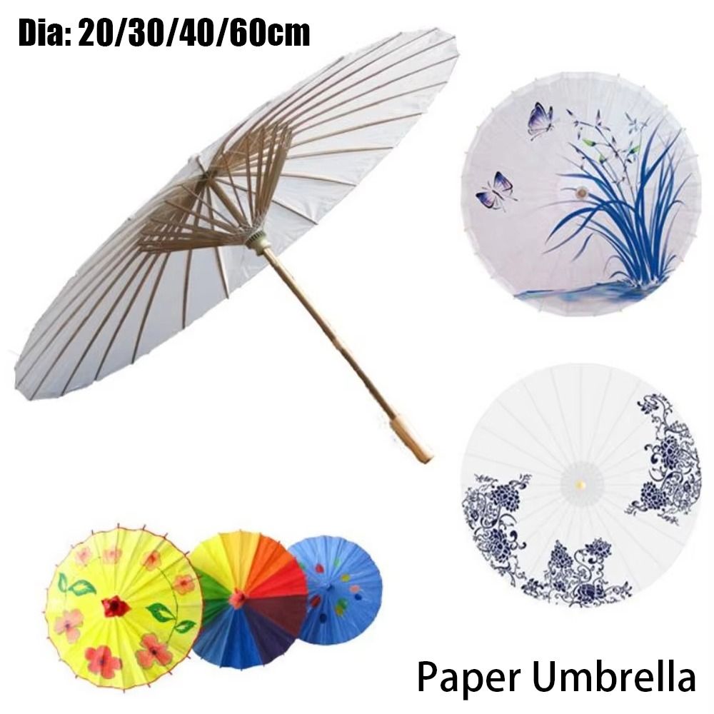直径20/30/40/60cmの紙傘 1個 伝統的な白いDI - Photography Umbrella のレビューと価格