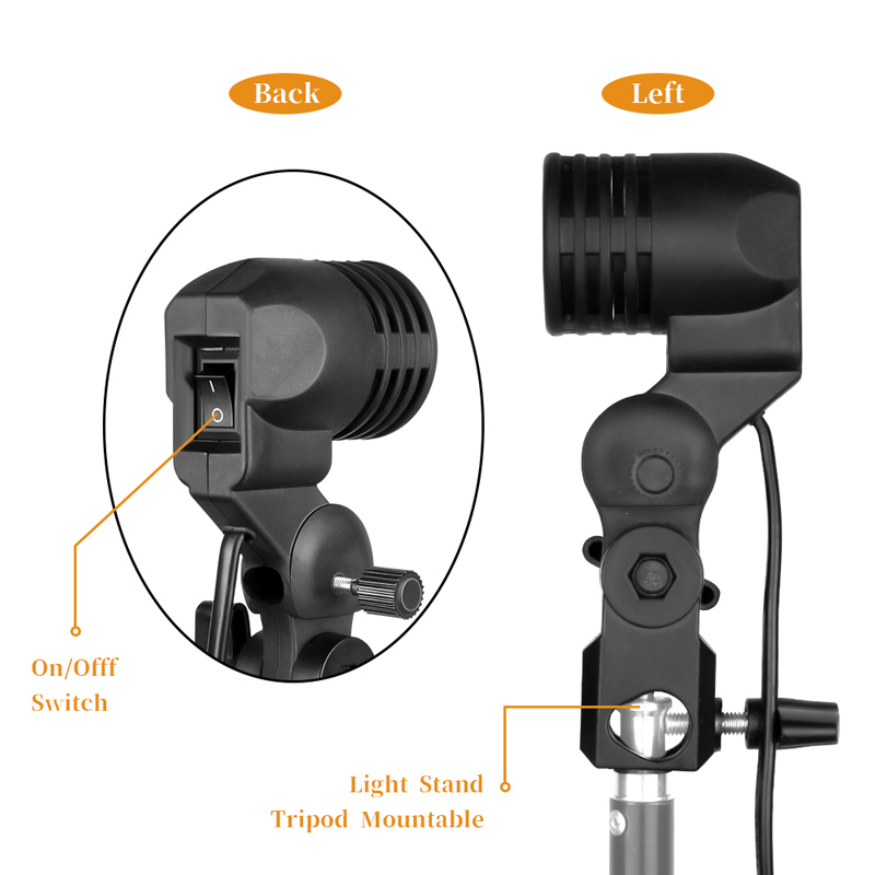 1.8mケーブル電球ホルダー,e26/e27電球ホルダー付き - Photography Umbrella のレビューと価格