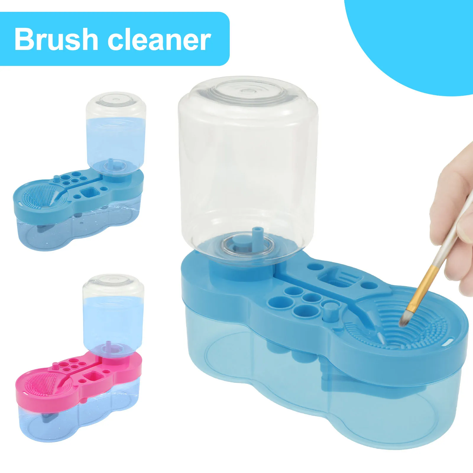 排水ボタン付きペイントブラシウォッシャー自動水循環水彩ペンク - Photography Design のレビューと価格