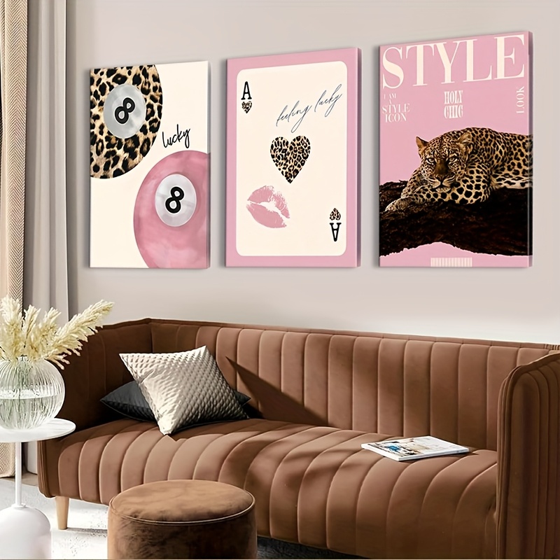 3ピース レオパード チーター キャンバス ウォールアート  - Photography Design のレビューと価格