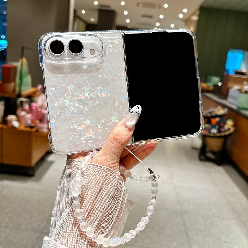 iPhone Duo用、虹色の貝殻模様のハードケース。折りた - Camera Wrist Strap のレビューと価格