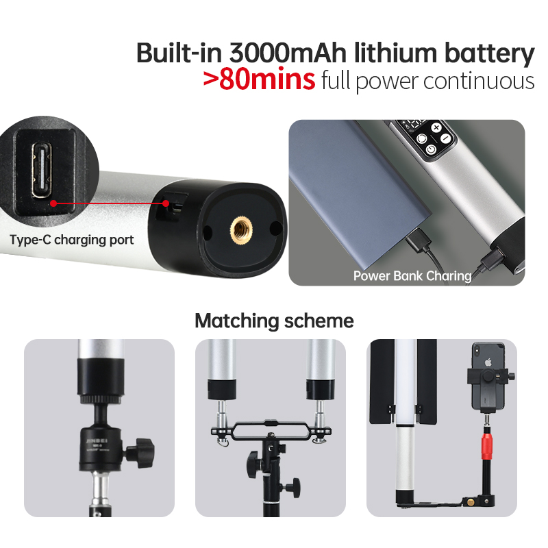 JINBEI EFT-220BI ハンドヘルドポータブルバイ - Photography Videos Free のレビューと価格